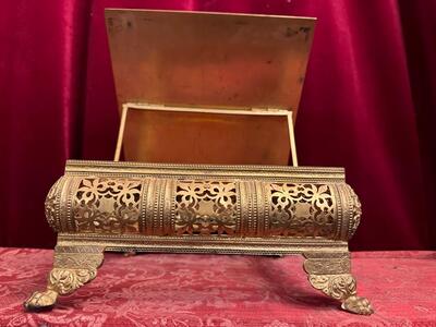 Adjustable Missal Stand en Brass / Gilt / Enamel / Stones, France 19 th century ( Anno 1875 )