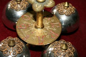 Altar - Bell en Bronze Gilt / Silver Plated , Belgium  19 th century