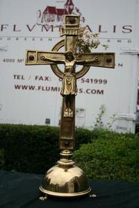 Altar - Cross en BRONZE, Belgium 20th century