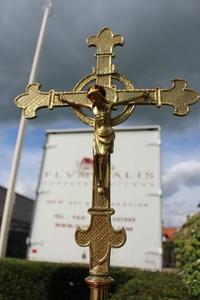 Altar - Cross en Bronze / Gilt, France 19th century