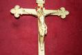 Altar - Cross en Brass / Bronze, Belgium 19th century