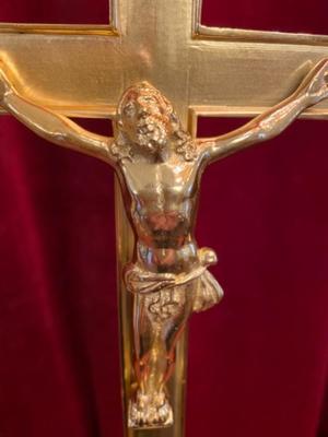 Altar - Cross en Bronze / Polished and Varnished, Belgium 19 th century