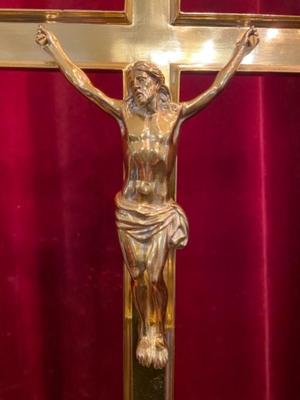 Altar - Cross en Bronze / Polished and Varnished, Belgium 19 th century