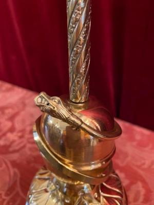 Altar - Cross en Bronze / Polished and Varnished, Belgium 19 th century