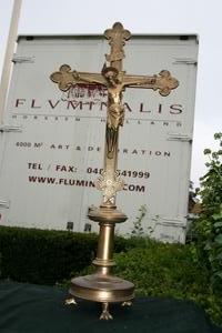 Altar - Cross en bronze, Belgium 19th century