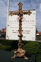 Altar Cross en Bronze, FRANCE 19 th century