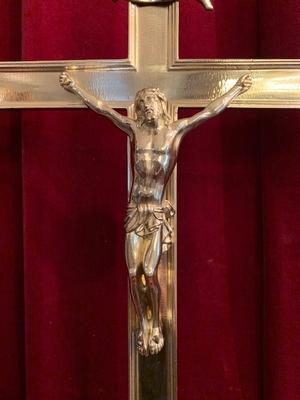 Altar - Cross en Bronze / Polished and Varnished, Belgium 19th century