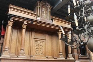 Altar. Traces Of Fire On The Left Side. en Oak wood, Belgium 19th century