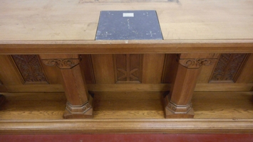 Altar With Original Altar - Stone en Oak wood, Belgium 19th century