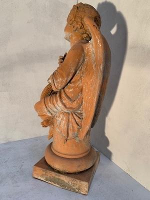 Angel en Terra-Cotta, France 19th century ( anno 1890 )