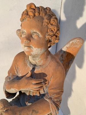 Angel en Terra-Cotta, France 19th century ( anno 1890 )