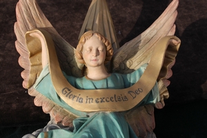 Angel en PLASTER POLYCHROME, Belgium 19th century