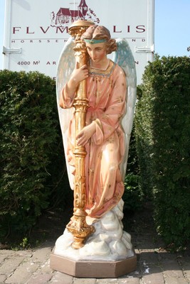 Angel en PLASTER POLYCHROME, France 19th century