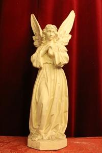 Angel en Terra-Cotta polychrome, France 19th century