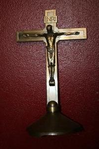 Altar - Cross style ART - DECO en Brass / Bronze, Dutch 20th century