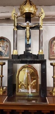 Extreme & Unique Tabernacle Signed : Bourdon.  style ART - DECO en Marble / Bronze / Gilt, Gent - Belgium 20th century (Anno 1930)