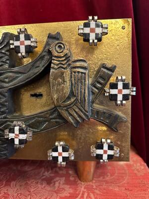 Tabernacle With Original Key style art - deco en Hand Forget - Iron / Iron / Bronze , Netherlands  20 th century ( Anno 1930 )