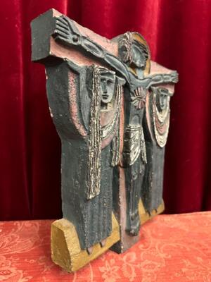 Calvary Scene  style Art Nouveau  en Terra - Cotta , Dutch 20 th century