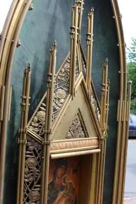 St. Mary Chapel Signed By: Brom 1929 style Art - Nouveau en Brass / Bronze, Dutch 1929