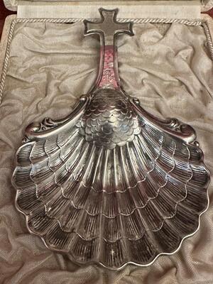 Baptismal Shell Fully Hand - Made By : Jaime Cabot en Full - Silver, Barcelona - Spain 19 th century