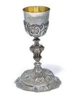 Chalice style barok en silver, Italy 18 th century