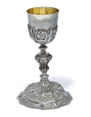 Chalice style barok en silver, Italy 18 th century