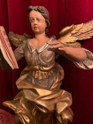 Angel style Baroque en wood polychrome, Southern Germany 19th century ( anno 1900 )