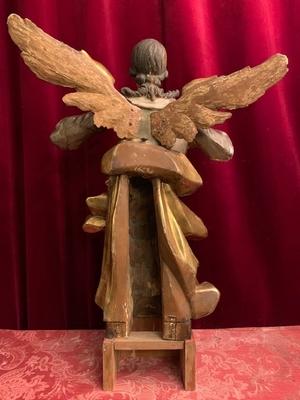 Angel style Baroque en wood polychrome, Southern Germany 19th century ( anno 1900 )