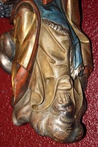 Bishop. St. Urbanus. style baroque en wood polychrome, Southern Germany 20th century