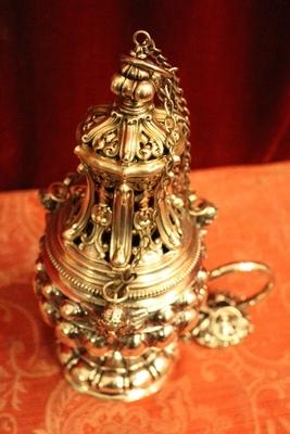 Censer style Baroque en full silver, Dutch 19th century ( anno 1830 )