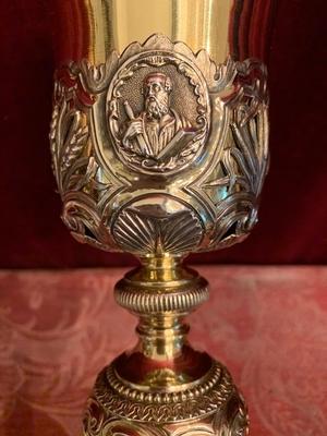 Chalice style Baroque en full silver, Belgium 19th century ( anno 1850 )