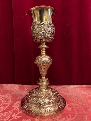 Chalice style Baroque en full silver, Belgium 19th century ( anno 1850 )