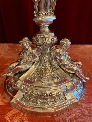 Chalice style Baroque en Full Silver / Polished and Varnished, France 19th century ( anno 1850 )