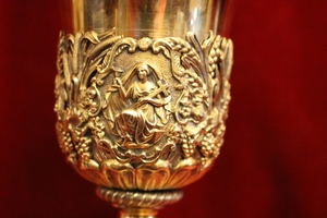 Chalice Full Silver style Baroque en full silver, France 19 th century