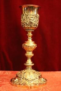 Chalice Full Silver style Baroque en full silver, France 19 th century