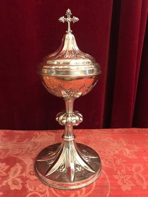 Ciborium style Baroque en full silver, Belgium 19th century ( anno 1875 )