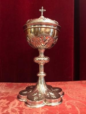 Ciborium style Baroque en full silver, Belgium 19th century ( anno 1875 )