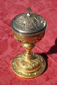 Ciborium style baroque en silver, France 19th century