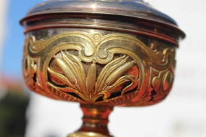 Ciborium style baroque en silver, France 19th century