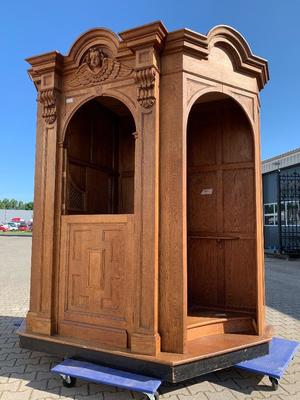 Confessional  style Baroque en Oak Wood, Belgium 19th century