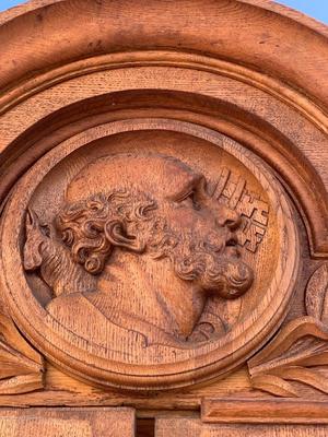 Confessional  style Baroque en Oak Wood, Belgium 19th century