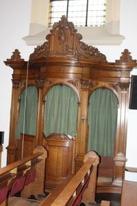 Confessional style baroque en WOOD OAK, Dutch 19th century