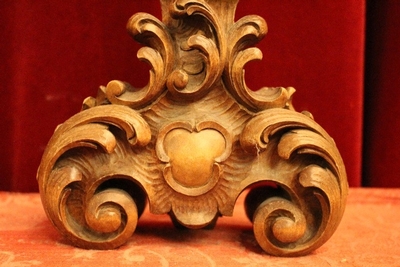 Cross + Corpus style Baroque en hand-carved wood , Southern Germany 19th century