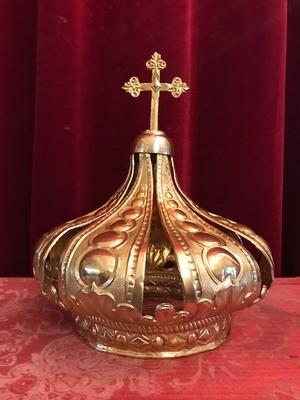 Crown style Baroque en Brass / Bronze / Polished and Varnished, France 19th century