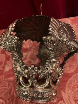 Crown style Baroque en full silver, Belgium 19th century