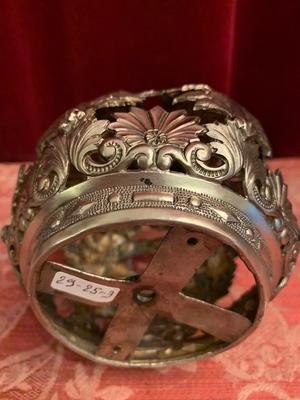 Crown style Baroque en full silver, Belgium 18 th century