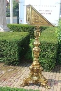 Exceptional Choir Lectern Weight 125 Kgs !  style Baroque en Full Bronze, England 19th century