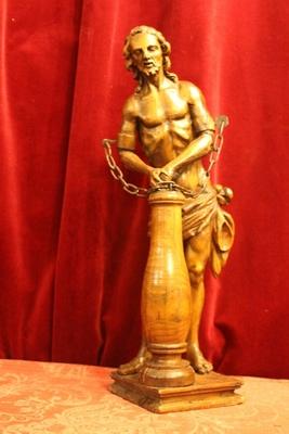 Imagination Flagellation Jesus Christ style Baroque en hand-carved wood Oak, Flemish 18th century