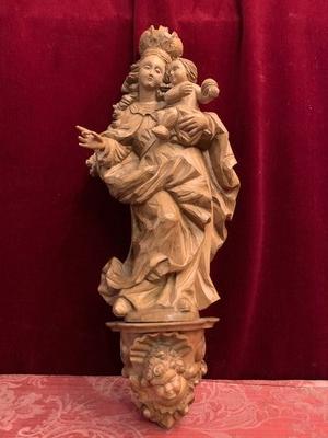 Maddona With Child  style Baroque en hand-carved wood , Southern Germany 20th century