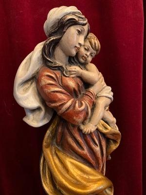 Madonna  style Baroque en wood polychrome, Southern Germany 20th century